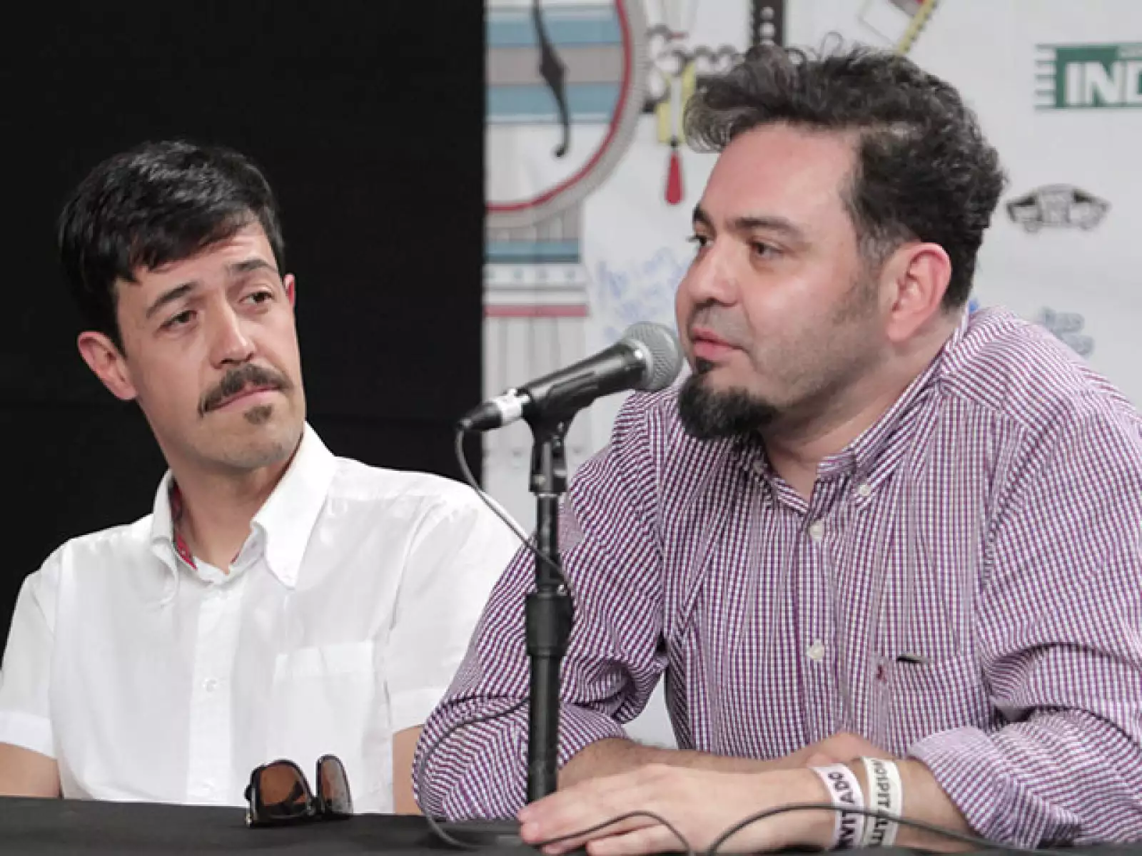 En todo momento Meme y Quique lucieron contentos por la exhibición de su documental.