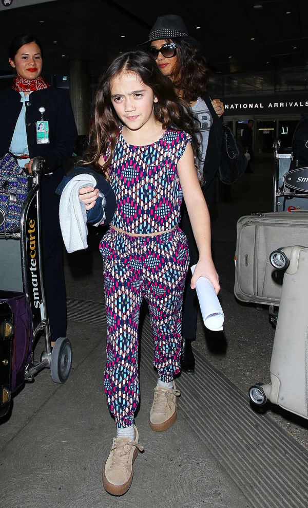 Salma Hayek at LAX International airport, Los Angeles, America - 24 Mar 2016