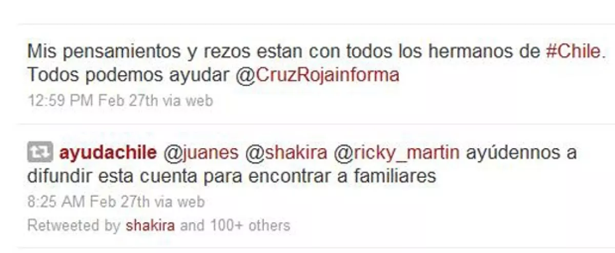 La colombiana ha retwitteado diversos mensajes para apoyar a la causa.