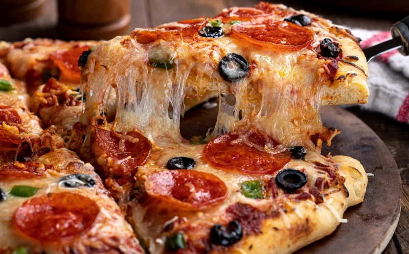 (Fotografía temática de pizza)