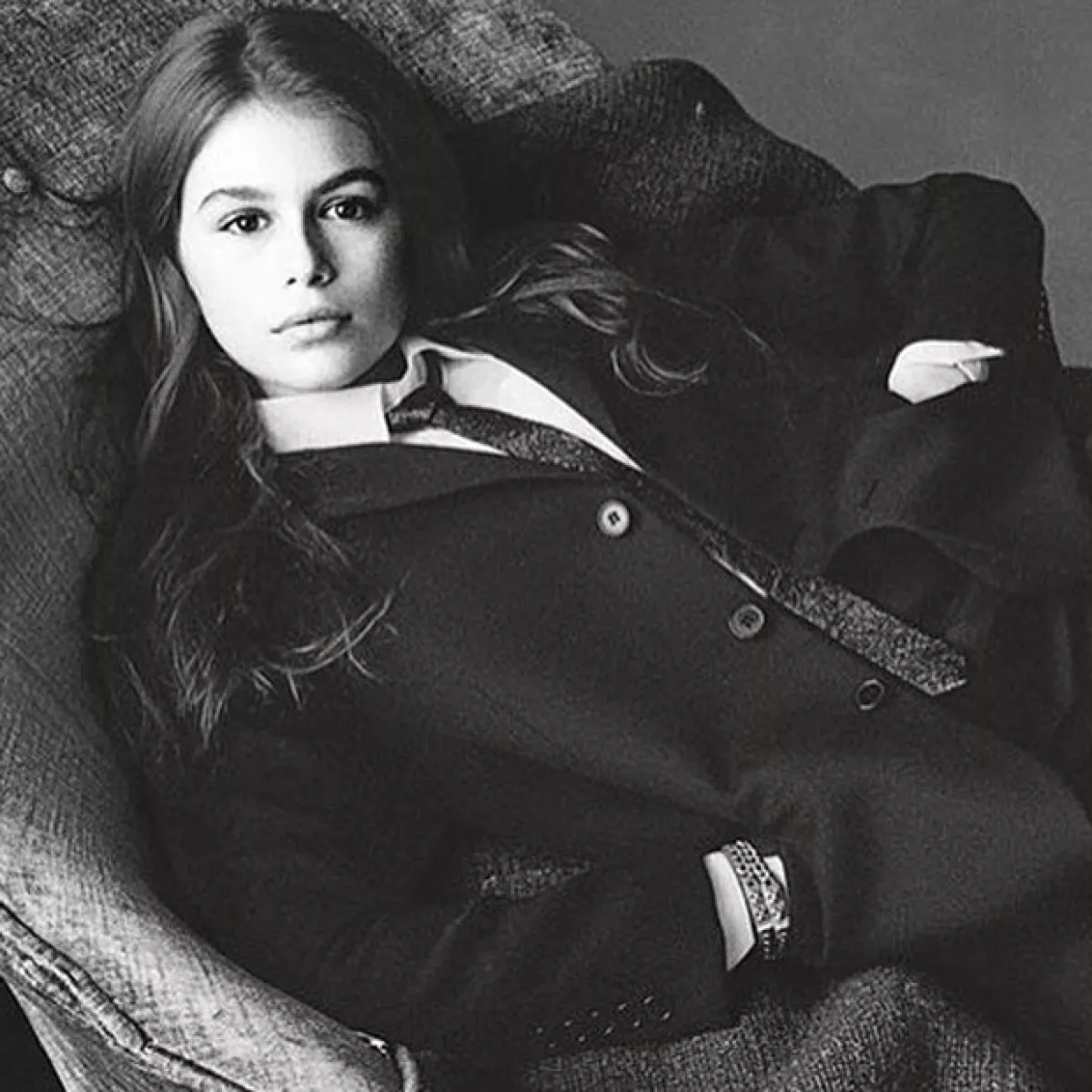 Kaia logró firmar para una de las agencias de modelaje más importantes, además de posar para Vogue Italia.