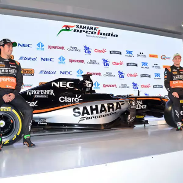 Los Pilotos Checo Pérez y Nico Hulkenberg.