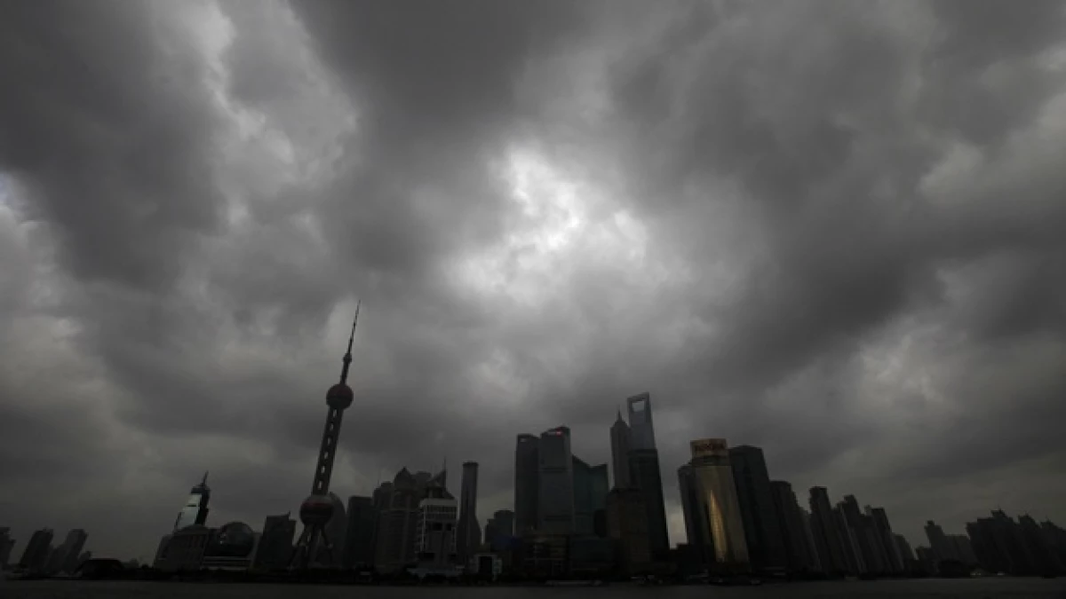 cielo nublado en shanghai