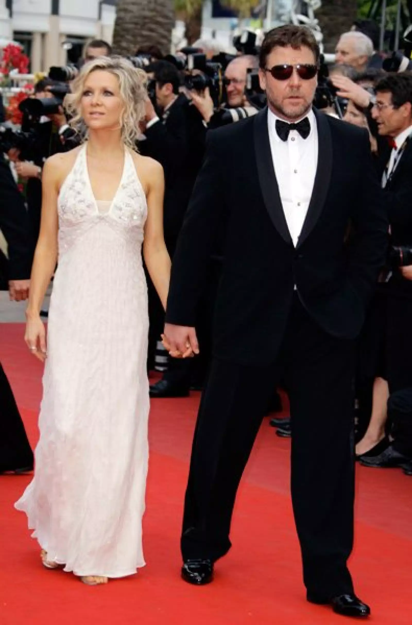 Russell Crowe estuvo acompañado de su esposa, Danielle Spencer.