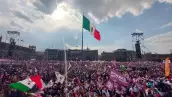 Andrés Manuel López Obrador, presidente de México, durante la Conmemoración de 85 Aniversario de la Expropiación Petrolera en el Zócalo capitalino 