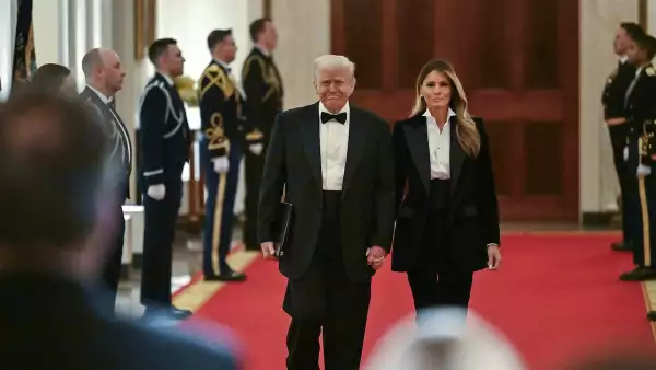 Donald Trump y Melania Trump en el Governors Ball 2025