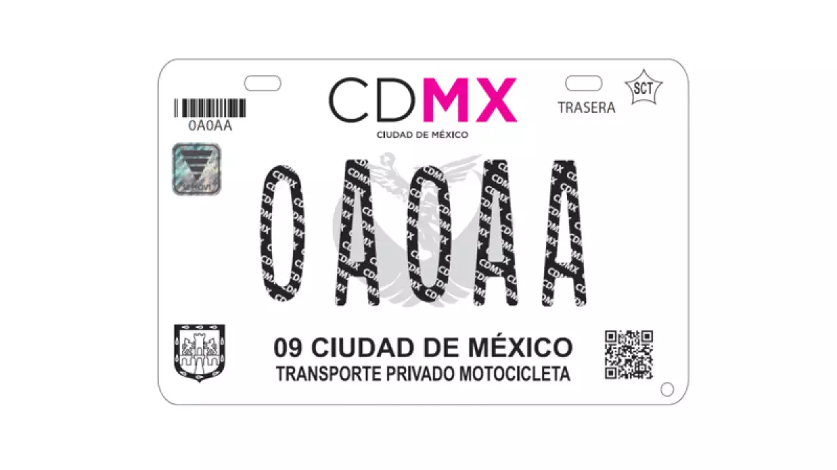 Los vehículos de dos ruedas también tendrán un nuevo diseño de placas.
