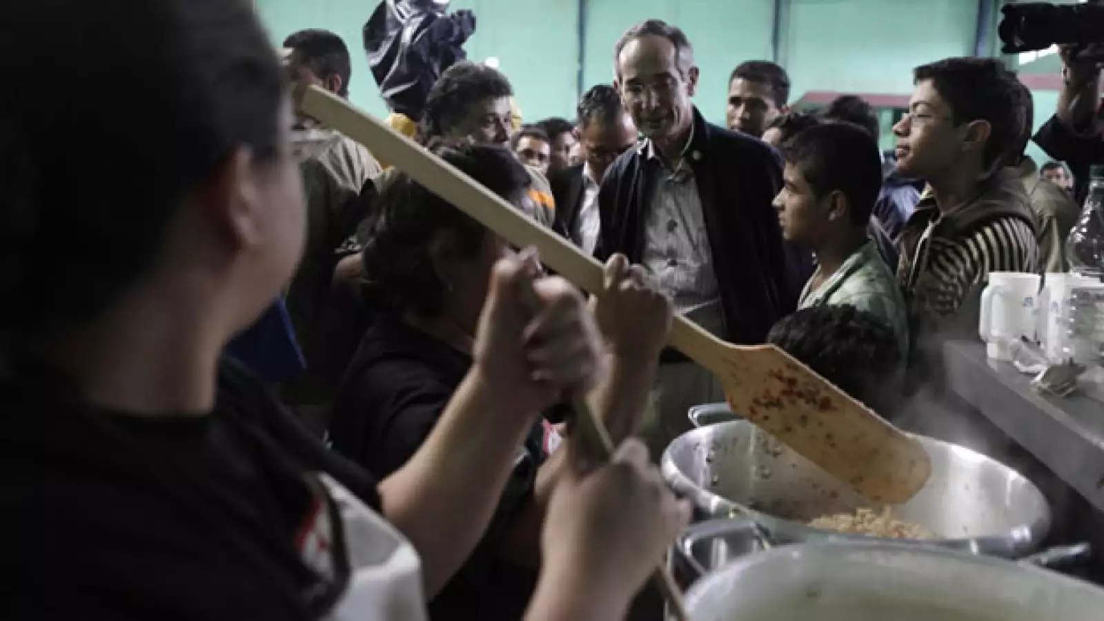 Visita del presidente de Guatemala a refugio