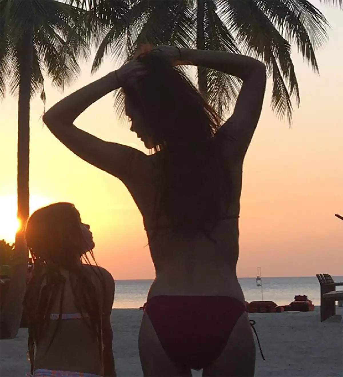 El futbolista presumió el físico de su esposa durante sus más recientes vacaciones.