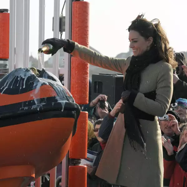 Prince William and Miss Catherine Middleton visit Trearddur Bay RNLI Lifeboat Station