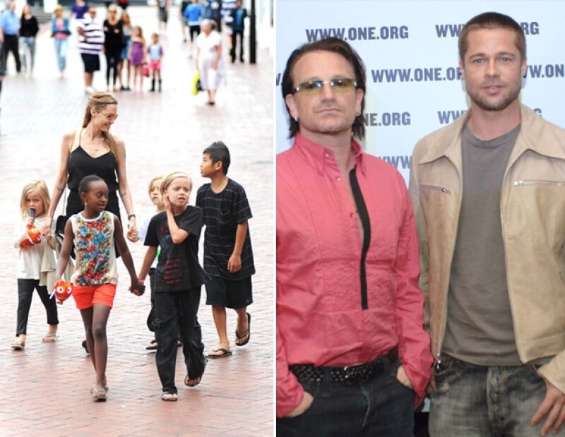 Brad y Angelina vieron en Bono, un excelente padrino.