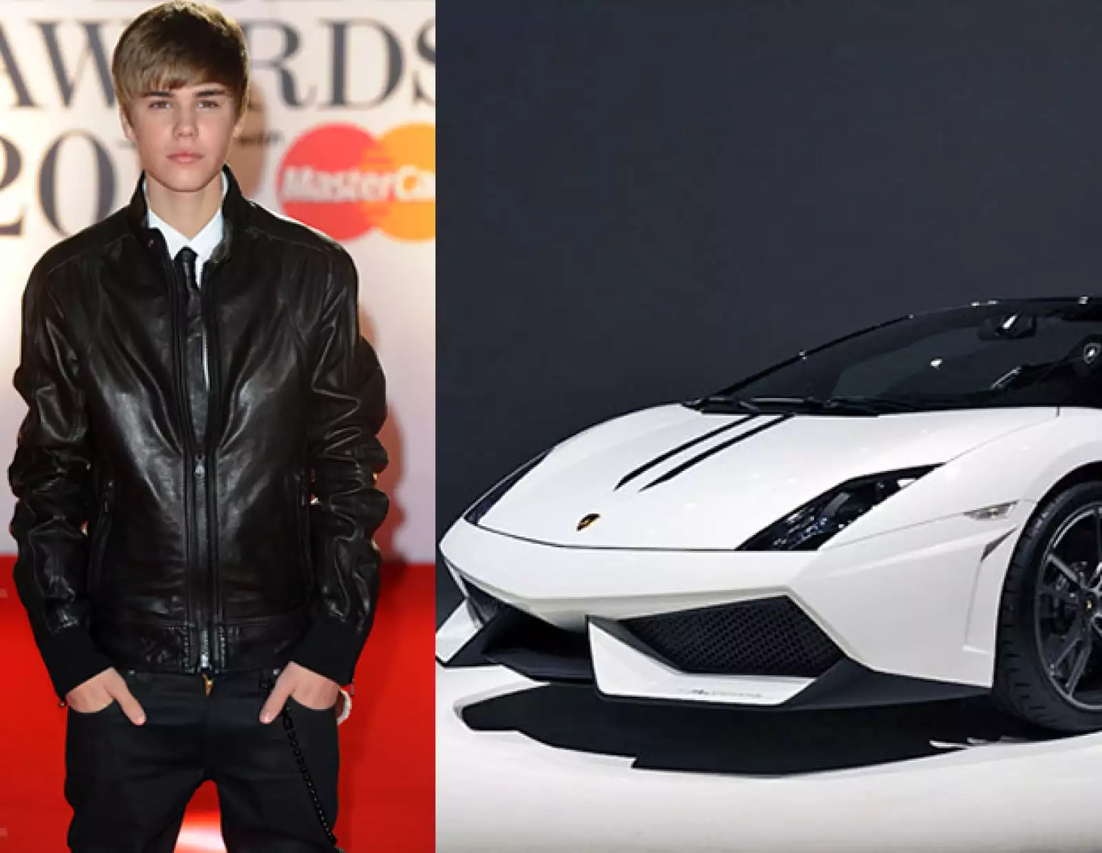 P. Diddy le obsequió a Justin Bieber un lamborguini spider para celebrar su cumpleaños número 16. A su vez Usher le dió una Range Rover.
