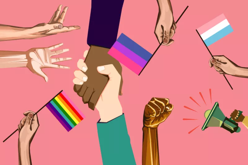 banderas con arcoiris