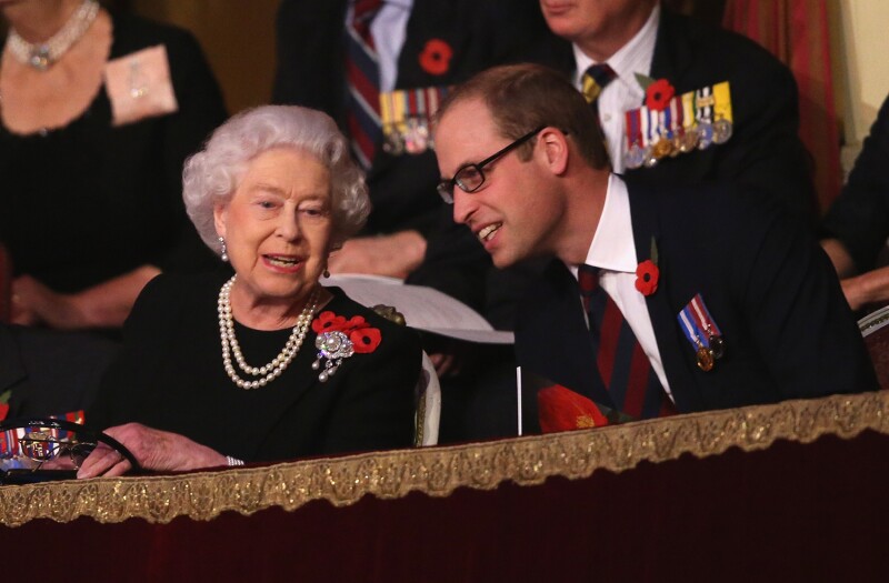 Reina Isabel II y príncipe William