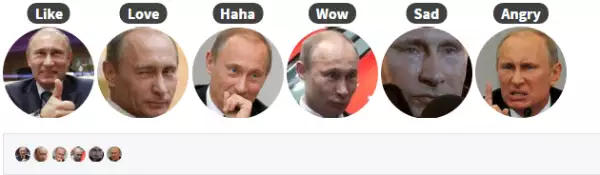 Paquete de reacciones de Vladimir Putin
