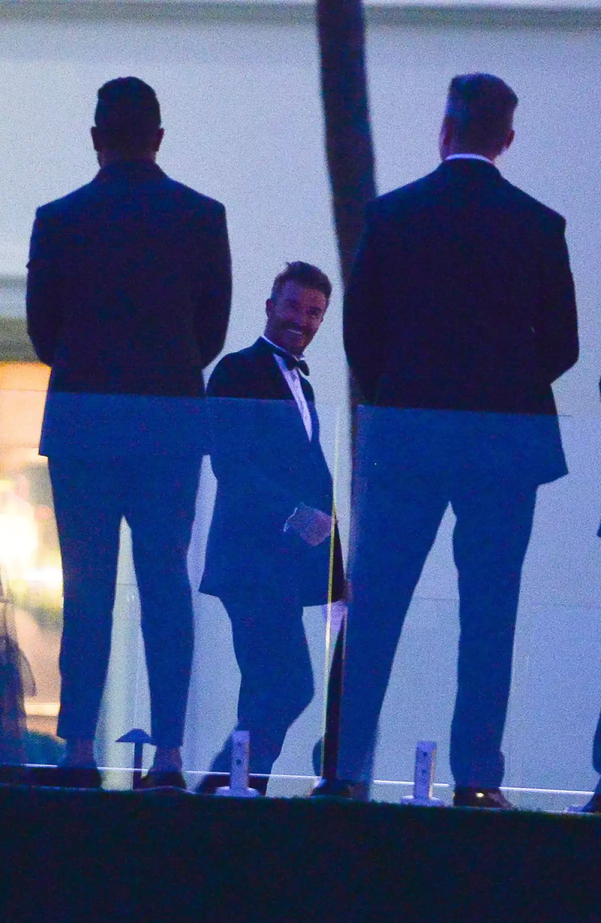David Beckham en la boda de su hijo Brooklyn Beckham
