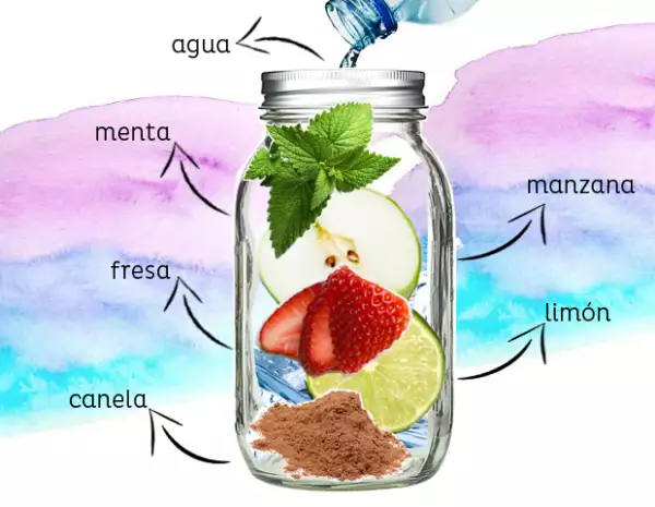 Infusión de limón, fresa y manzana.