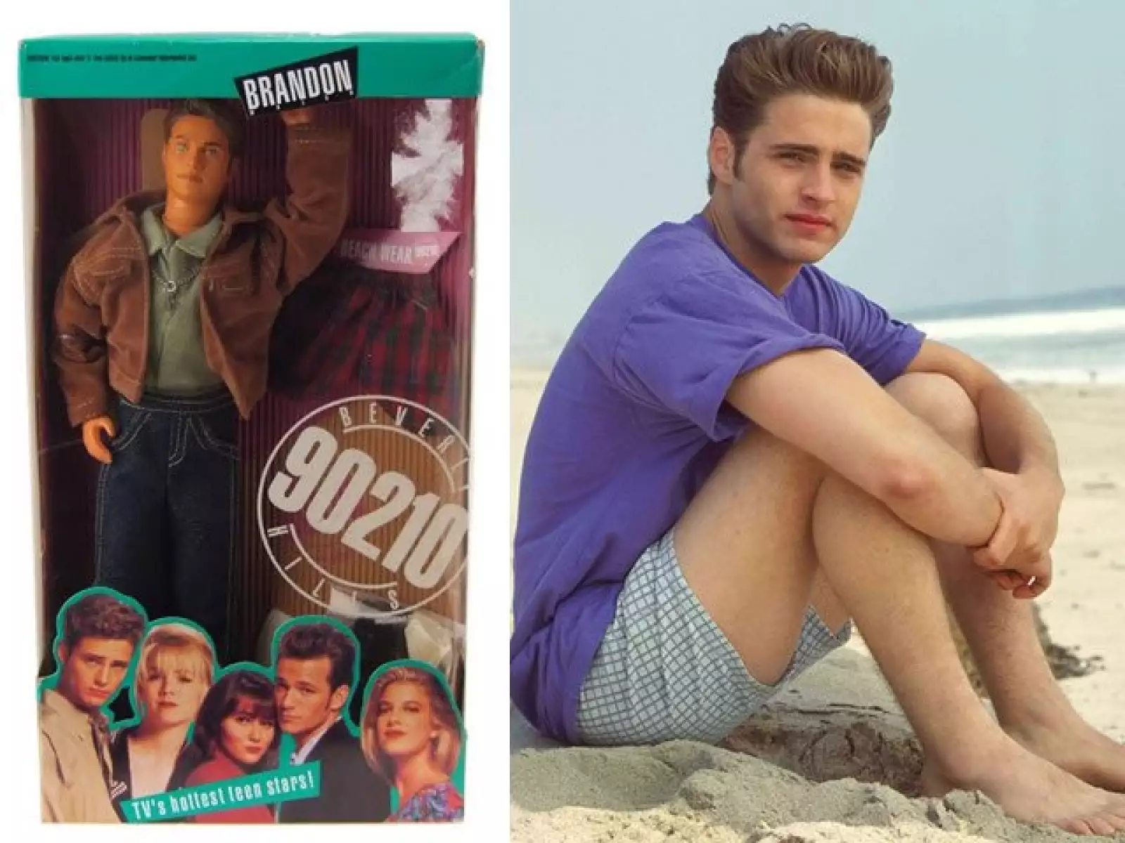 En los 90 la serie de televisión Beverly Hills 90210 fue todo un éxito y sus personajes tuvieron muñecos. Aquí el de Brandon Walsh, a quen daba vida Jason Prestley.