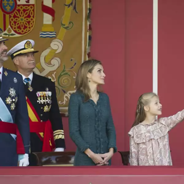 La princesa Leonor se veía muy emocionada con el desfile.