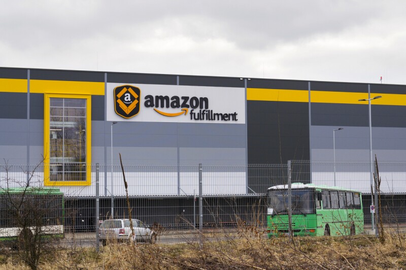 Online retailer company Amazon fulfillment logistics building