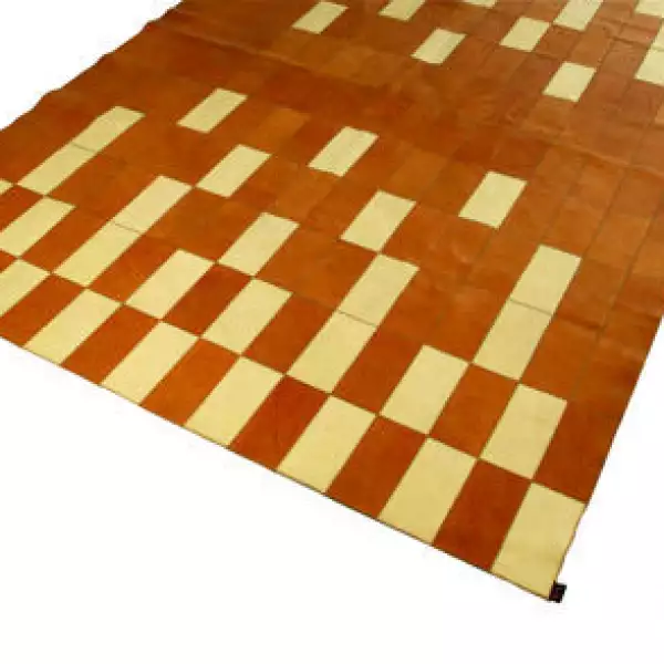 Decoración. Tapete Italiano de parches de piel de bovino. De C-Chic