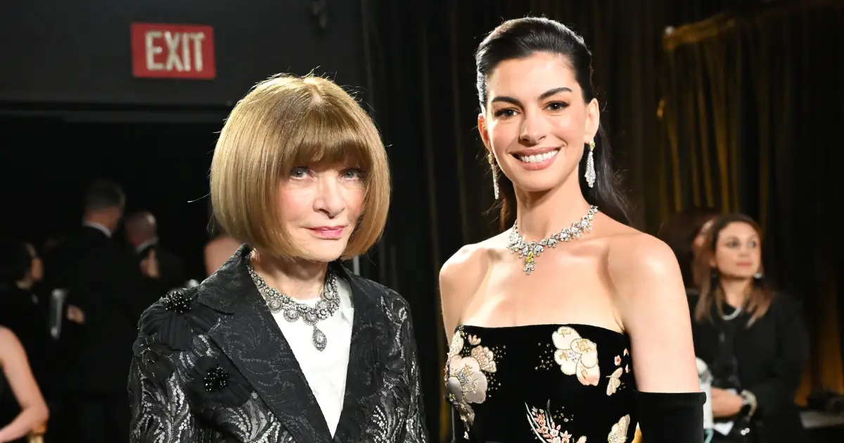 Anne Hathaway y Anna Wintour