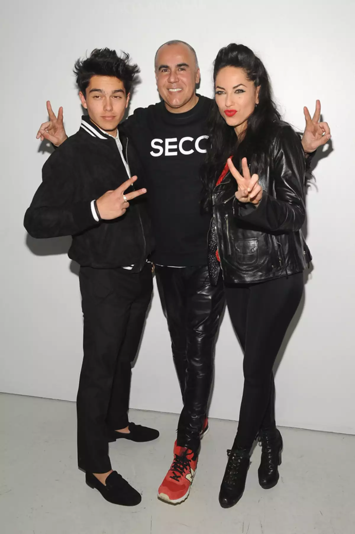 La guapa actriz y su hijo estuvieron esta semana en Nueva York y asistieron al desfile del diseñador coahuilense.