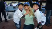Britney Spears And Sons Visit Dodgers Stadium - April 17, 2013