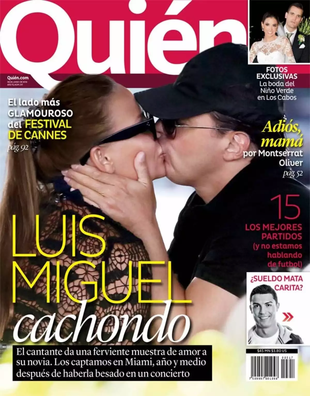 En la nueva edición de la revista Quién captamos al cantante en pleno beso, con quien supuestamente es su novia.