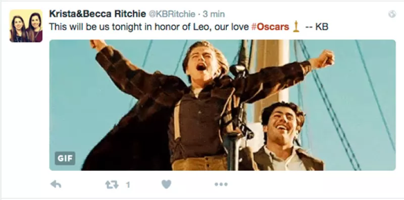 A menos de una hora que inicie la 88º edición de los premios de la Academia, Leo, que está nominado a Mejor Actor, ya es la burla de las redes sociales.