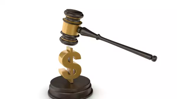 Gavel with Dollar Sign - 3D Rendering