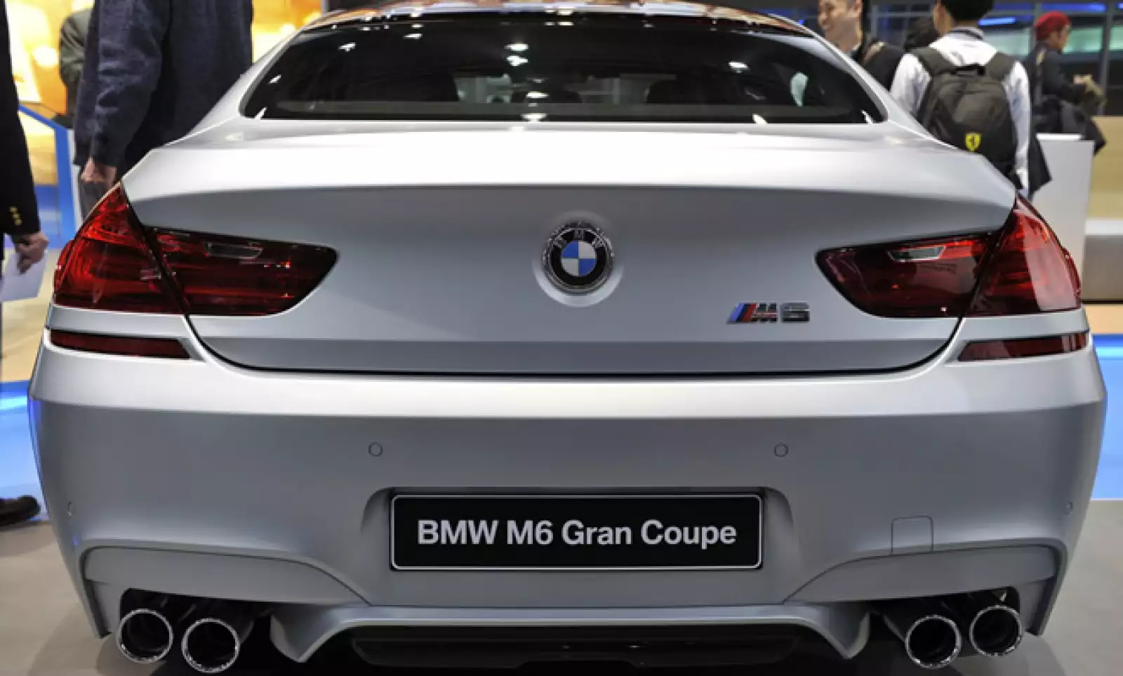 Vista trasera del BMW Serie 6 Gran Coupé, que se presenta en la feria.