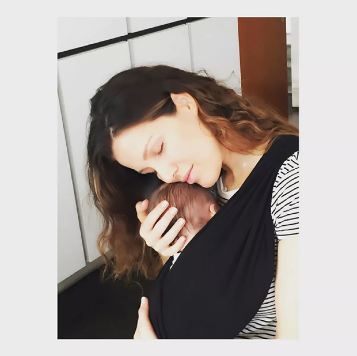 Jaydy Michel con su hijo Leonardo.