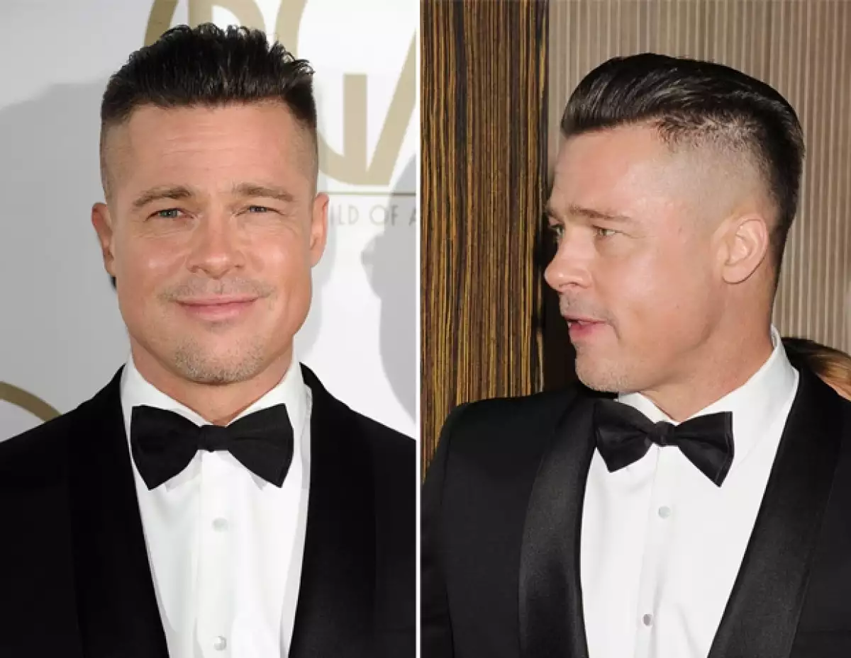 El actor se presentó ayer en los premios del Sindicato de Productores donde presumió su nuevo corte de pelo, semi rapado, además de haberse afeitado.