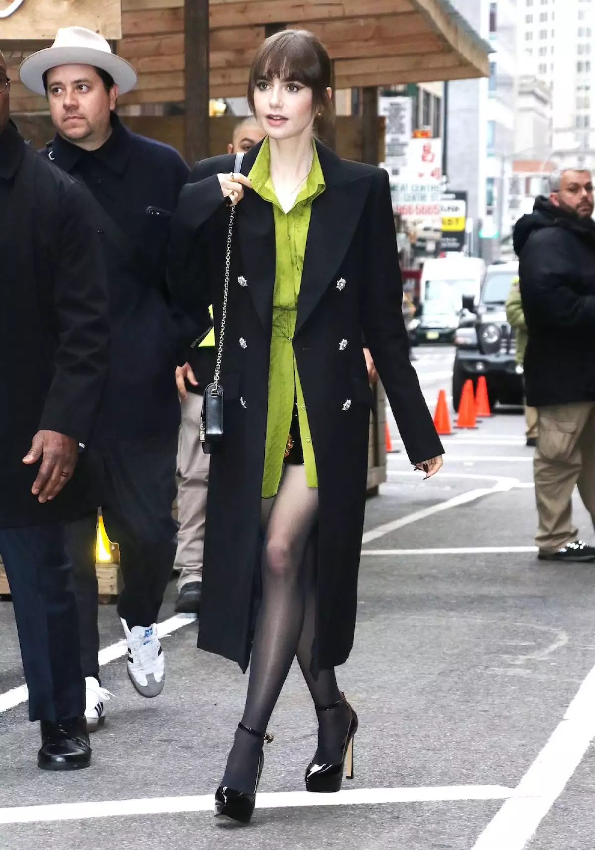 Lily Collins Out and About, New York, USA - 15 Dec 2022