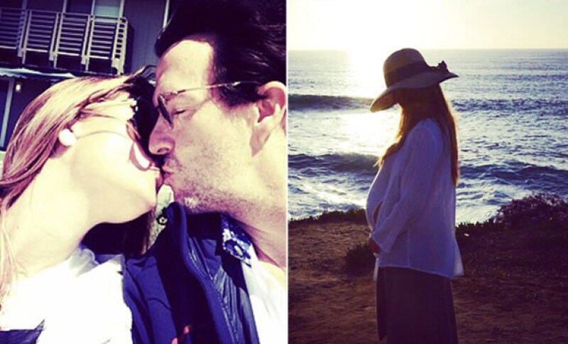 A pie de la imagen de su esposa embarazada, Fernando Landeros escribió: `4 bendiciones´.