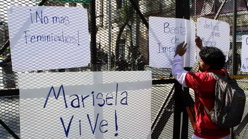 Una protesta exige justicia para Marisela Escobedo