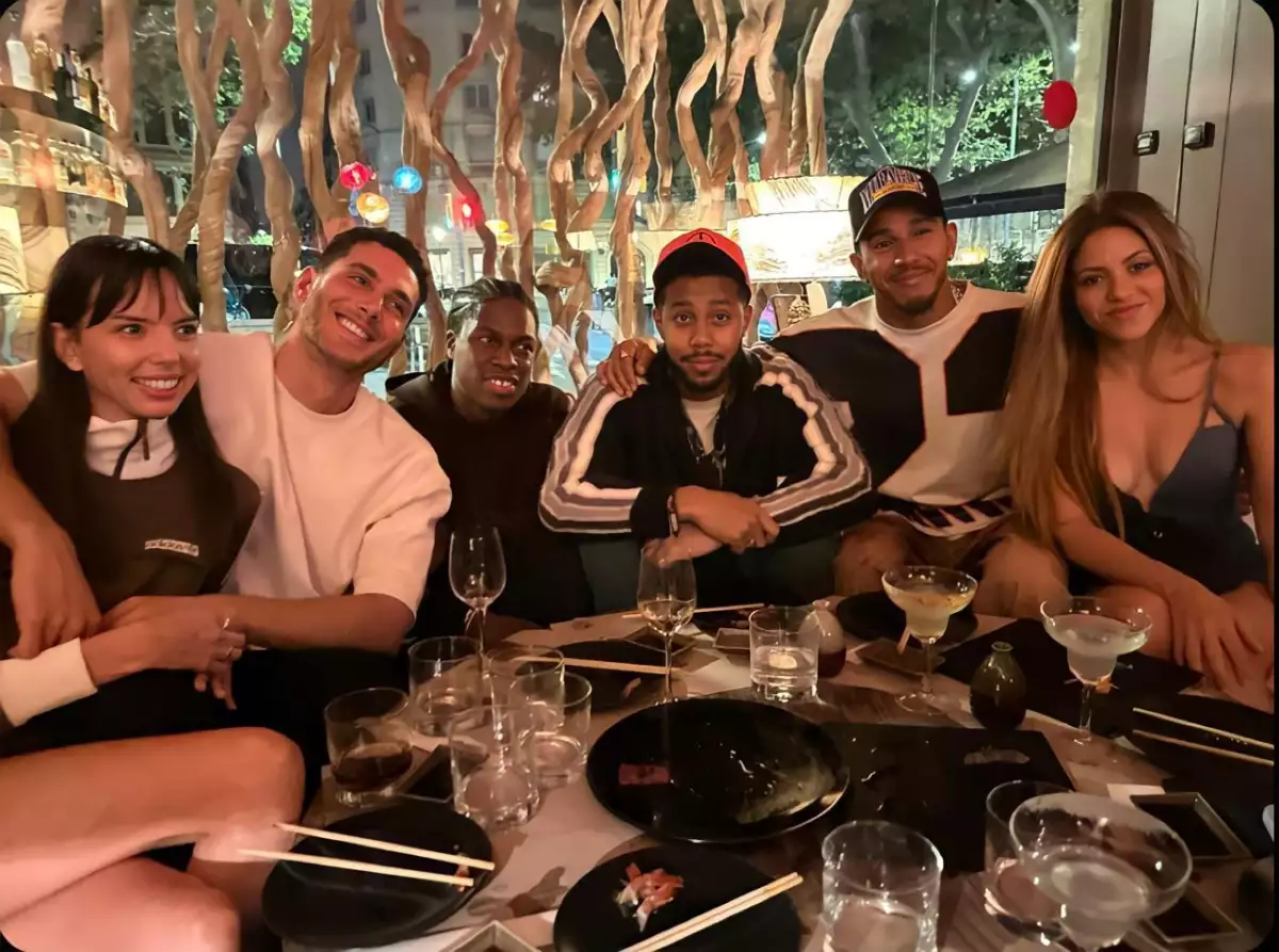 Shakira y Lewis Hamilton juntos en Barcelona