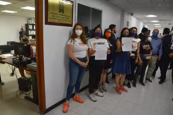 Sofía Castro, presidenta del Consejo Consultivo de Mujeres de Movimiento Ciudadano (MC), y representantes del mismo partido político, presentaron ante la Sección Instructora de la Cámara de Diputados 17 mil firmas para que se lleve acabo un juicio político al político Félix Salgado Macedonio.