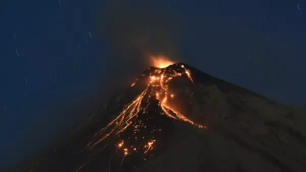 Volcán de Fuego en Guatemala