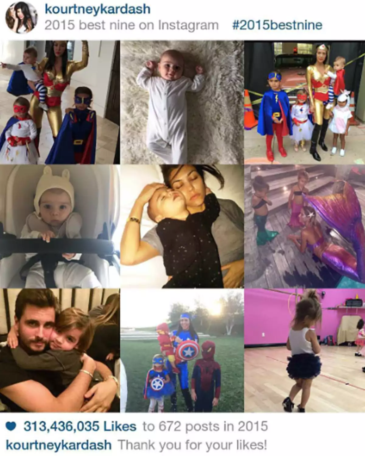 En la foto publicada de su año en Instagram, aparece su ex pareja.