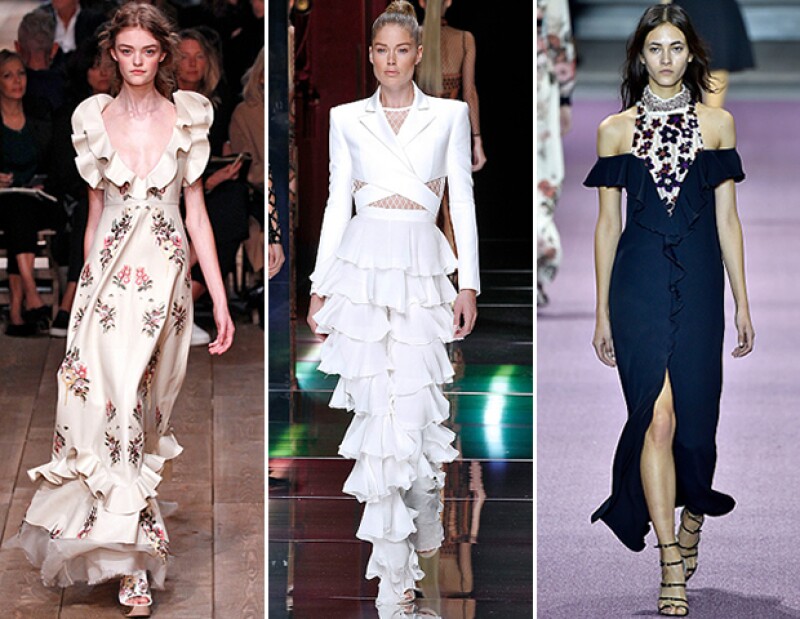 Los holanes fueron un detalle importante en pasarelas como Alexander McQueen, Balmain y Giambattista Valli.