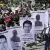 Los manifestantes bolivianos difundieron las fotografías de los 43 normalistas mexicanos desaparecidos y exigen justicia.