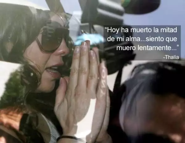 Thalía viajó a México procedente de Nueva York para darle el último adíos a sus madre.