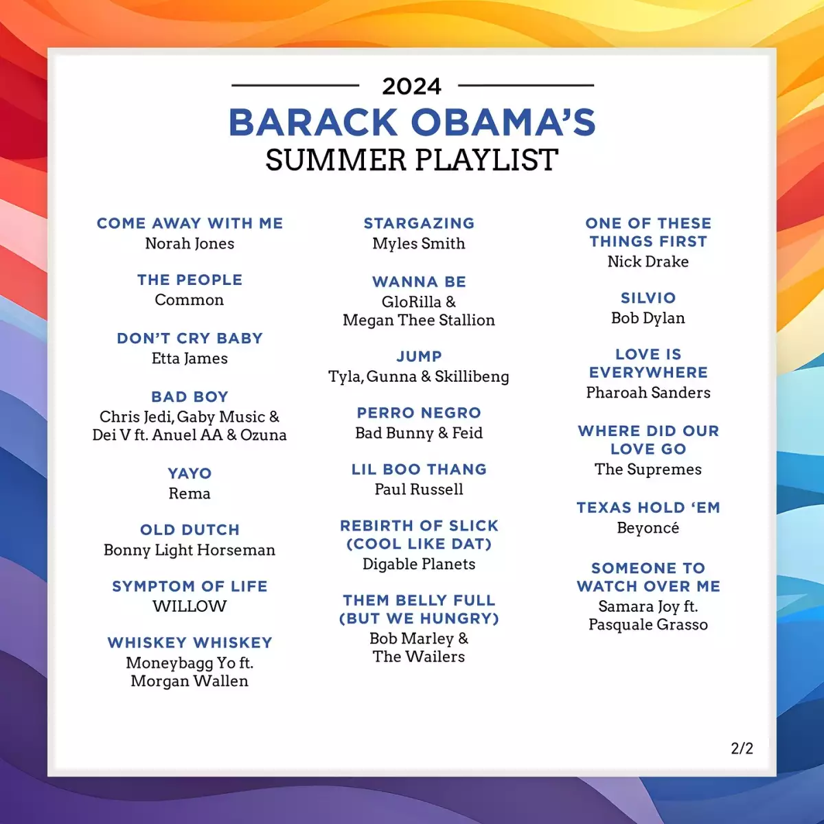 Barack Obama playlist