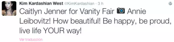 Kim le dio un consejo a Caitlyn e invitó a seguirla en Twitter.