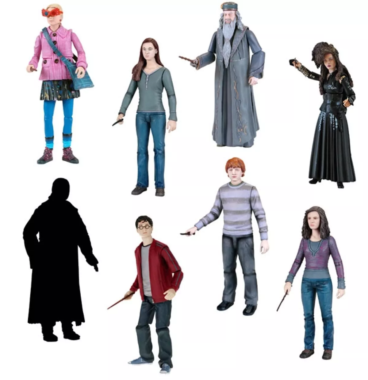 Las figuras de acción de los personajes.