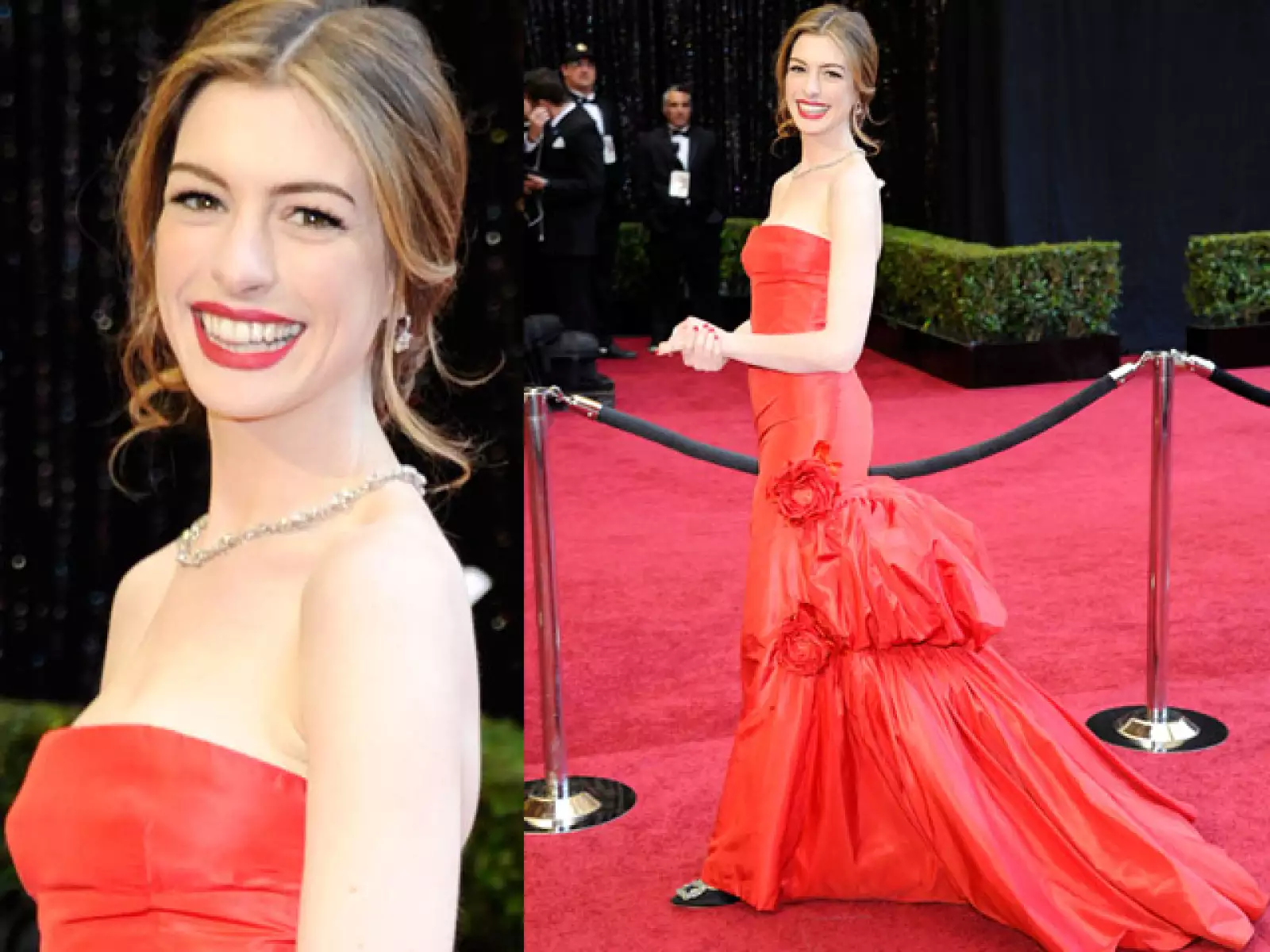 Anne Hathaway en Vintage Couture Valentino.