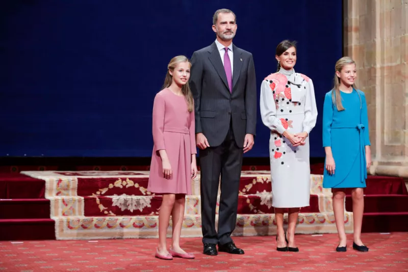 Princesa Leonor, rey Felipe VI, reina Letizia y la infanta Sofía.