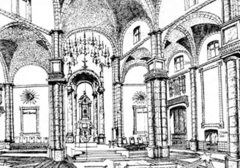 El arquitecto Luis Ortiz Macedo realizó una intervención en la Basílica de Guadalupe en 2004. (Foto: Cortesía Museo Nacional de Arquitectura.)